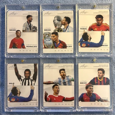 LOTE (6) TARJETAS DE FÚTBOL SOCCER LEGENDS DUO MESSI * PELÉ * RONALDO * YAMAL 2024 Foto 1 de 4