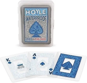 Hoyle Waterproof, Clear Plastic Playing Cards (ONE Blue/Clear Deck) - Picture 1 of 1
