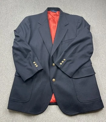 Pendleton Blazer Mens 46 Navy Blue Wool Jacket Sport Coat Gold Button USA - Image 1 of 4