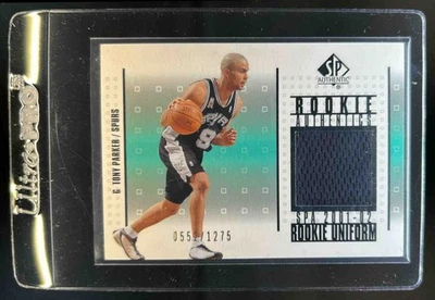 2001-02 SP Auténtico Tony Parker Rookie Authentics Rookie RC #/1275 Spurs Foto 1 de 2