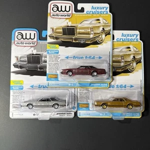 Ultra Red Chase Auto World 1979 Lincoln Continental Lowrider X3 - Foto 1 di 7