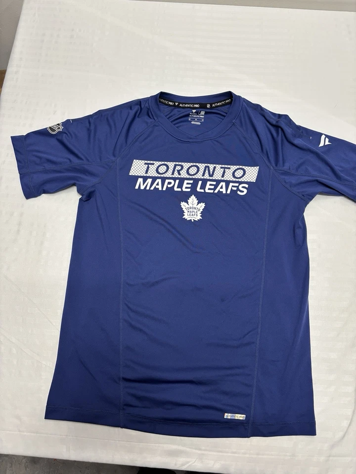 Toronto Maple Leafs NHL Hockey Fanatics Authentic Pro T Shirt Men’s M Blue - Image 1 of 4