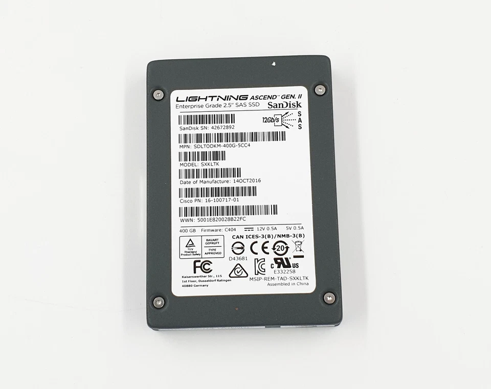 CISCO LIGHTNING Enterprise Grade 2.5" 400GB SAS SSD  SDLTODKM-400G-5CC4 - Image 1 of 3