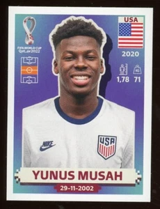 2022 Fifa World Cup Panini Sticker Qatar YUNUS MUSAH United States USA15 - Bild 1 von 1