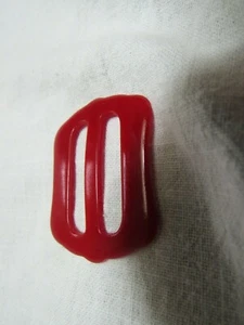  Cherry Red Translucent Plastic Sash Belt Buckle 1-11/16”   - Picture 1 of 3