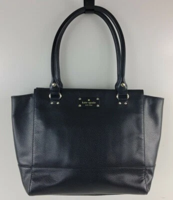 Bolsa de ombro Kate Spade New York couro Camryn Wellesley preta  - Imagem 1 de 4