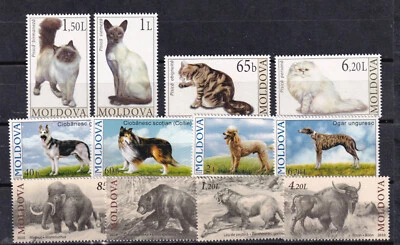 (Moldavia)2006/10 gatos,perros,animales.tres juegos MNH v646 Foto 1 de 2