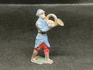 Miembro de la banda del ejército soldado por fabricante francés (amarillo 279) base dañada falta un poco - Imagen 1 de 6