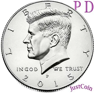 2015 P&D SET KENNEDY HALF DOLLAR CLAD TWO COINS SET UNCIRCULATED U.S. MINT - Picture 1 of 2