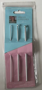Sarah Ashford Juego de 3 ganchos de ganchillo de aluminio - 2 mm 4 mm + ganchos de 5,5 mm SELLADOS - Imagen 1 de 6