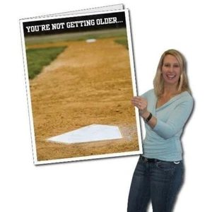 3' Stock Design Giant Birthday Card with Envelope - Baseball Extra Innings - Picture 1 of 3