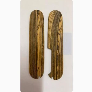 1 paio impugnatura legno di sandalo dorato scala per coltelli 91 mm Victorinox Swiss Army - Foto 1 di 2