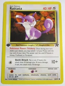 Rattata 66/82 1st Edition Team Rocket Common Pokemon Card WOTC - Picture 1 of 1