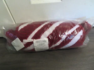 POTTERY BARN Cozy Teddy Peppermint Twist Candy Shaped Pillow~NWT~CHRISTMAS - Picture 1 of 6