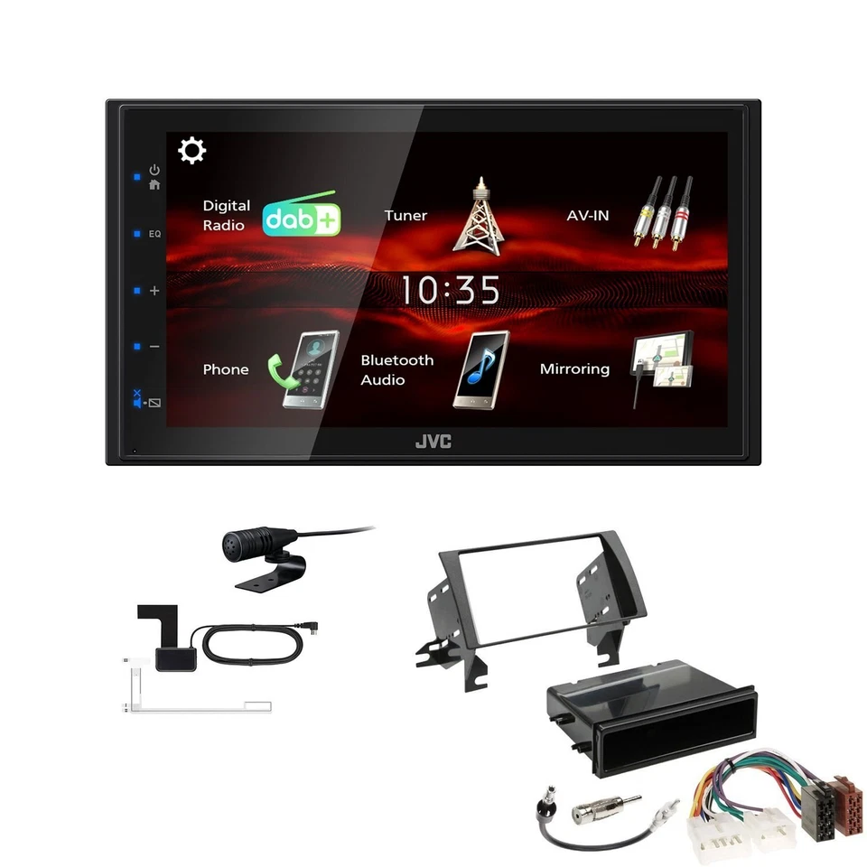 JVC Bluetooth 2DIN DAB+ Autoradio für Toyota Camry 2001-2006 schwarz - Bild 1 von 4