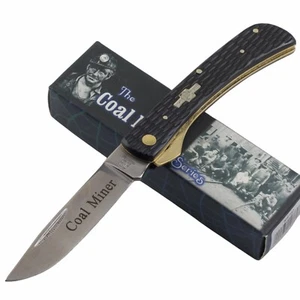 Rough Ryder Coal Miner Folding Pocket Work Knife RR760 Black Jigged Bone - Picture 1 of 6