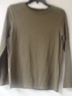 Camiseta verde manga larga de algodón para niños H&M, talla 10-12 años Foto 1 de 4