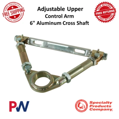 SPC Adj. Front Upper Control Arm 6" Aluminum Cross Shaft 3.75" Sleeve Universal - Image 1 of 4