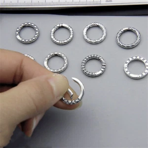 1PC S925 Sterlingsilber Ringverschluss Schnalle DIY Halskette Armband Zubehör - Picture 1 of 21