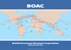 BOAC World Routes Map 1962 A3 Art Print ? Global Network ? 59 x 42 cm Poster