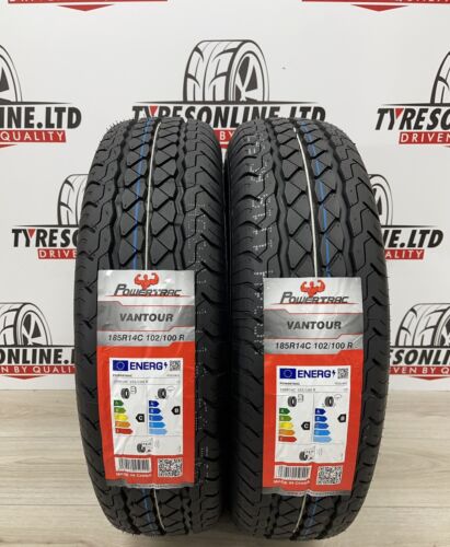 2 X 185 14C POWERTRAC 102/100R 8PR COMMERCIAL VAN 185/80 R14C BRAND NEW TYRES