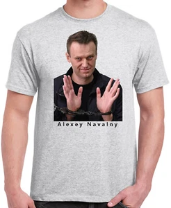 Camiseta Alexy Navalny. Patriota Ruso Gris, Blanco, Talla: Pequeño a XXL - Imagen 1 de 3
