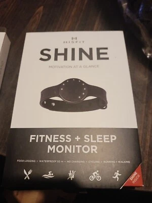 Monitor de fitness + sueño Misfit Shine SHOAZ de segunda mano negro con banda de cuero  Foto 1 de 2