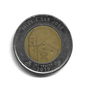 World Coins - Panama 1 Balboa 2019 Coin KM# 165 San Jose Church; Lot-P3 - Picture 1 of 3