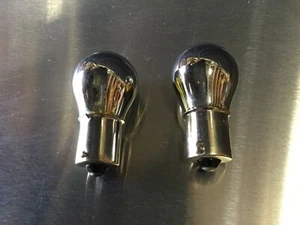 2Pcs 1156 12v 32w Chrome Super Bright yellow color light bulbs turn signals - Picture 1 of 2