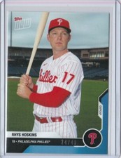 2020 Topps Now Road to Opening Day RHYS HOSKINS Blue Parallel Phillies 24/49
