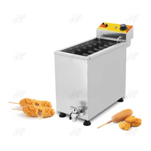Cheese Hot Dog Fryer 12 Hooks Electric Korean Mozzarell Hot Dog Fryer 3KW - Imagen 1 de 7