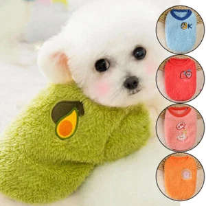 Pet Clothes Flannel Small Dog Cat Puppy Vest Sweater Coat Winter Warm Chihuahua↕ - Picture 1 of 24