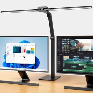 Desk Lamp Home Office: 24W Bright Double Led Desk Lights with Base - Auto Dim - Picture 1 of 8