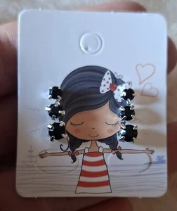 Lot de 3 paires de boucle d'oreille strass noir en 3 tailles, neuf - Picture 1 of 2