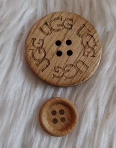 UGG REPLACEMENT Wood Button Cardy Sweater Boot Light Color 1 Inner & 1 Outer - Picture 1 of 4