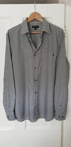 French Connection Men's Long Sleeved Striped Shirt size LARGE - Picture 1 of 7
