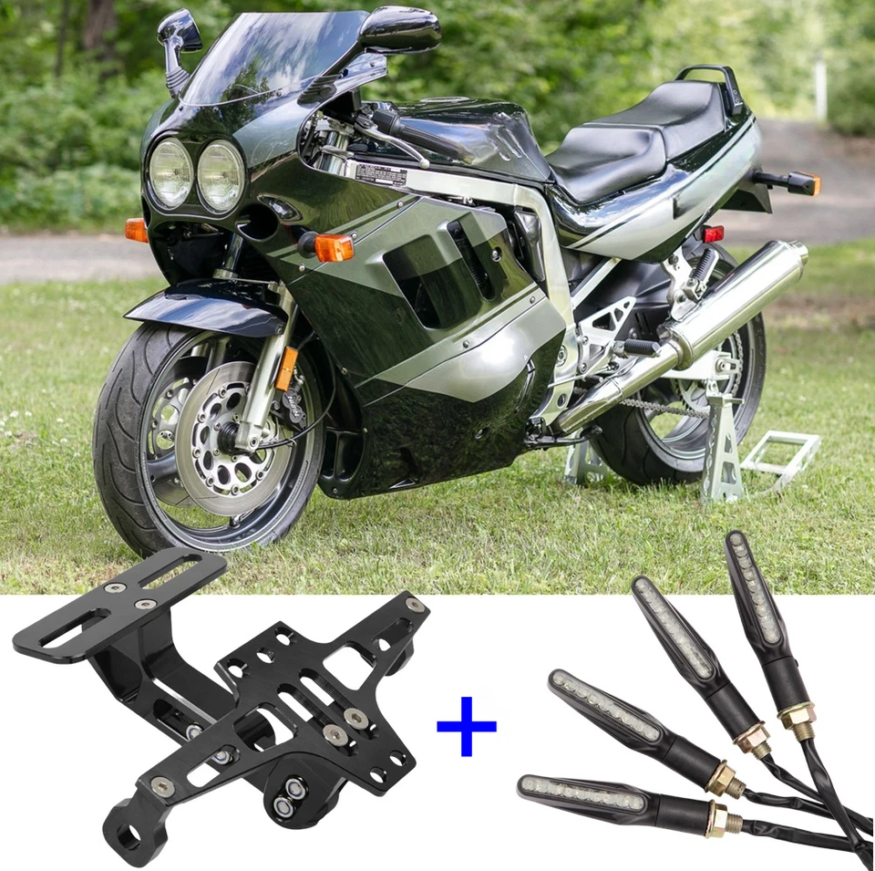 Soporte de matrícula para guardabarros trasero + luces de señal de giro para Suzuki GSX Foto 1 de 4