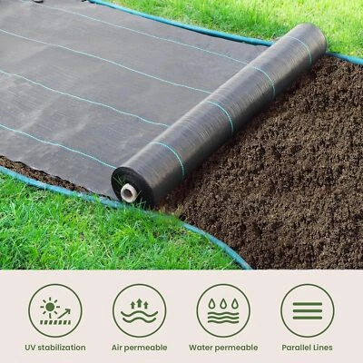 Unkrautvlies 100m² Gartenvlies Unkrautschutzvlies Unkrautfolie Beetvlies Vlies - Bild 1 von 4