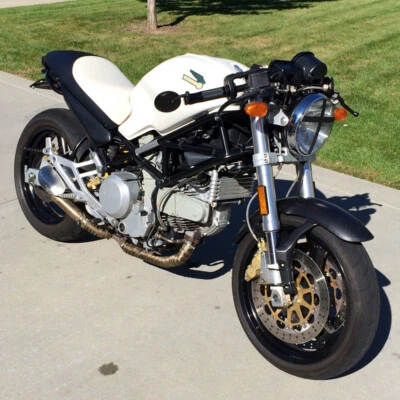 For Ducati Monster 750 900 Custom Cafe Racer Motorcycle Handle Bar End Mirrors - Image 1 of 4