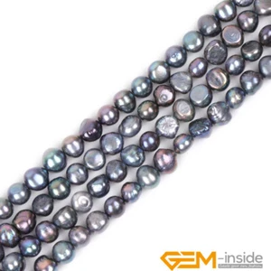 6-7mm Freeform Freshwater Pearl Stone Beads For Jewelry Making Strand 13" YB - Picture 1 of 149