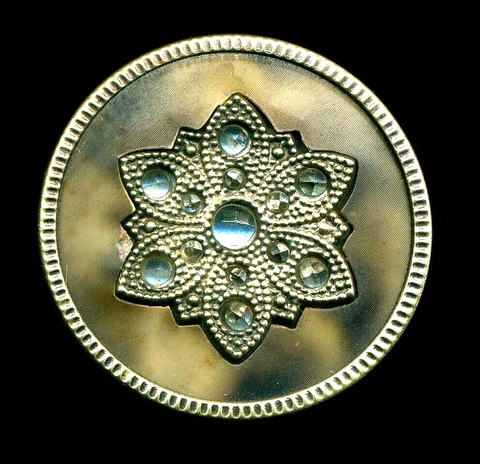 Antique Victorian Celluloid with Glass Perforates @1&1/4" Cover