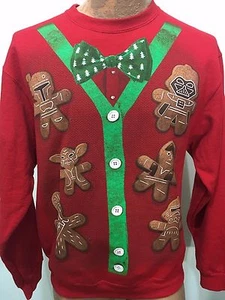 Star Wars M Feo Navidad Sudadera Rojo Pan de Jengibre Hombres Yoda Darth Vader - Imagen 1 de 6