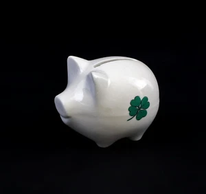 9959415 Porzellan Figur Spardose Mini Glücks-Schwein Sparschwein 6x4x5cm - Bild 1 von 3