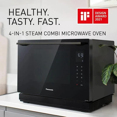 Panasonic NN-CS88LBEPG -4-in-1-Kombi-Dampfofen, 31 l-Mikrowelle mit Grill/Heißlu - Bild 1 von 4