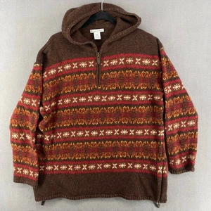 Sudadera con capucha a rayas de lana ojo de águila de colección suéter pescador para mujer mediana - Imagen 1 de 19