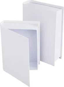 Libro de cajas VBS, juego de 2, caja, blanco, ordenación espacial y almacenamiento - Imagen 1 de 3