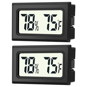 Paquete de 2 Mini Higrómetro Digital Termómetro Medidor, Interior Exterior Temperatura Hum - Imagen 1 de 7