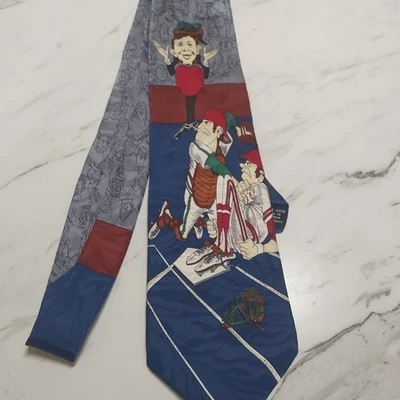 Corbata de cuello de árbitro de béisbol Alfred E Neuman 1992 revista MAD EC Foto 1 de 4