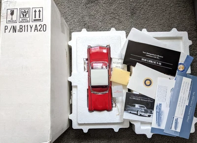 Nuevo en caja original Franklin como nuevo B11ya20 1:24 1959 Cadillac Sevilla Le rojo con caja + certificado de autenticidad Foto 1 de 4