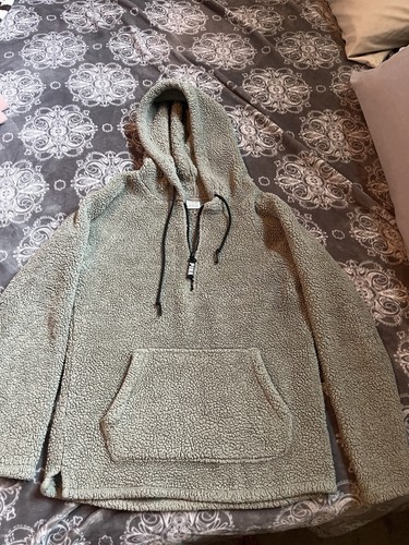 UNDERCOVER Felpa con cappuccio Victoria's Secret Sherpa orsacchiotto 1 4 cerniera pullover donna X small